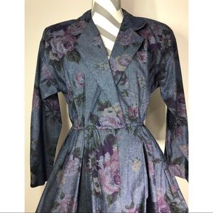 Vintage rose denim dress